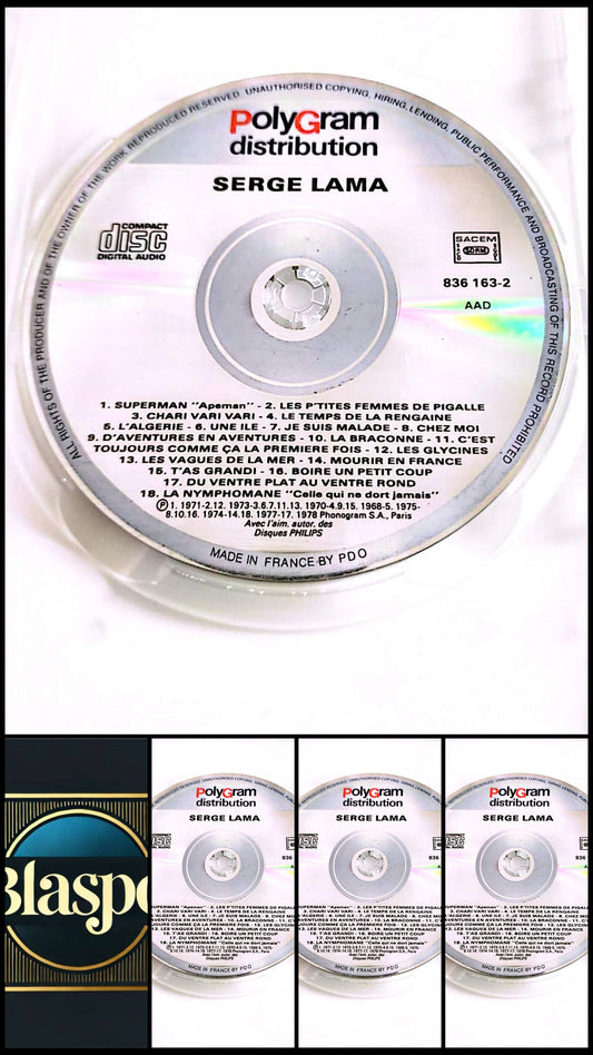 Serge Lama – Compilation Best Of CD Audio CD Seul Sans Boîtier Chansons Françaises