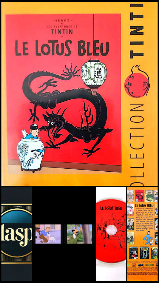 Les Aventures de Tintin – Le Lotus Bleu DVD Complet Dessin Animé Hergé Édition Collection Tintin