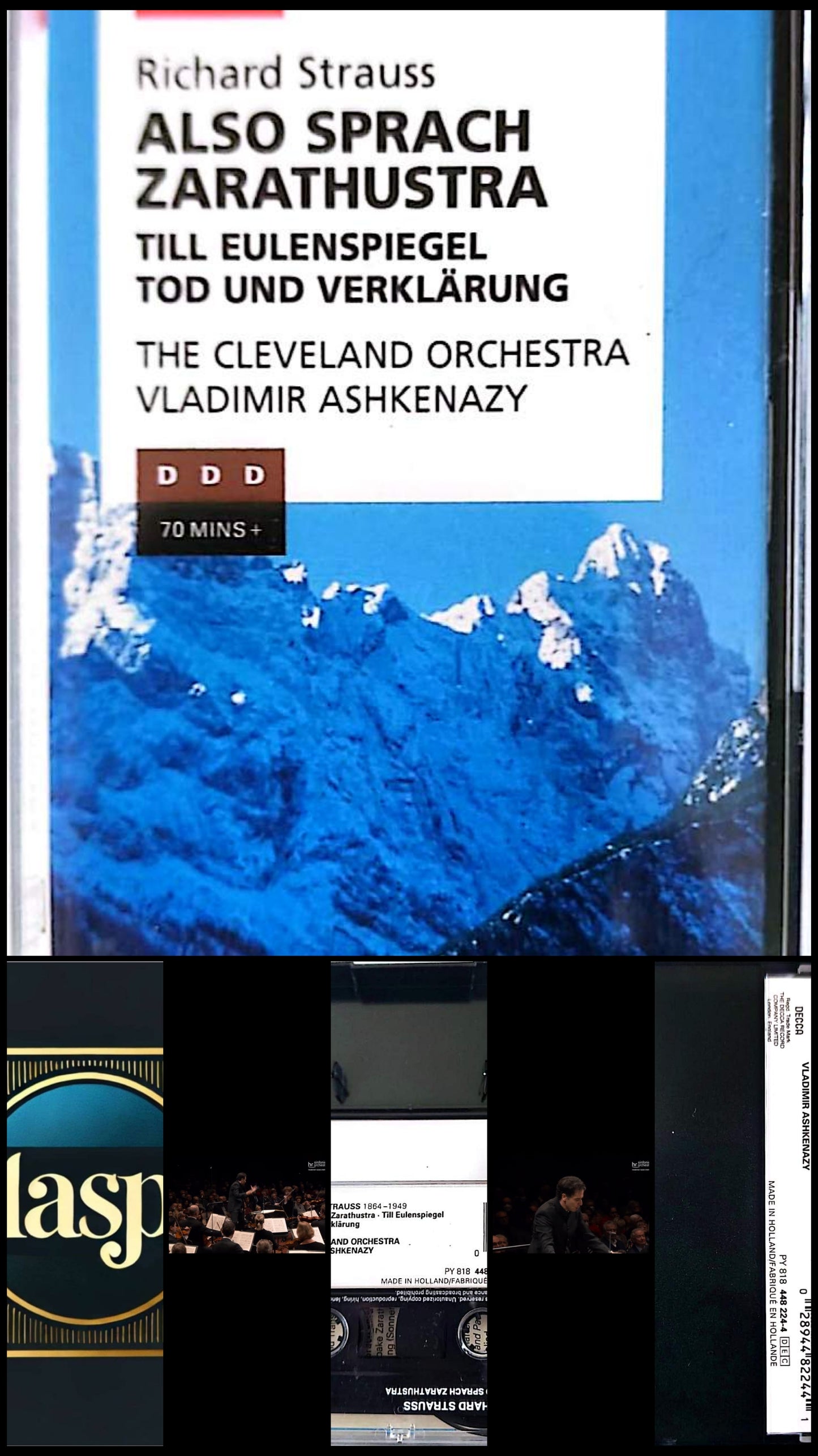 Richard Strauss – Also Sprach Zarathustra / Till Eulenspiegel / Tod und Verklärung Cassette Audio Complète Decca Vladimir Ashkenazy