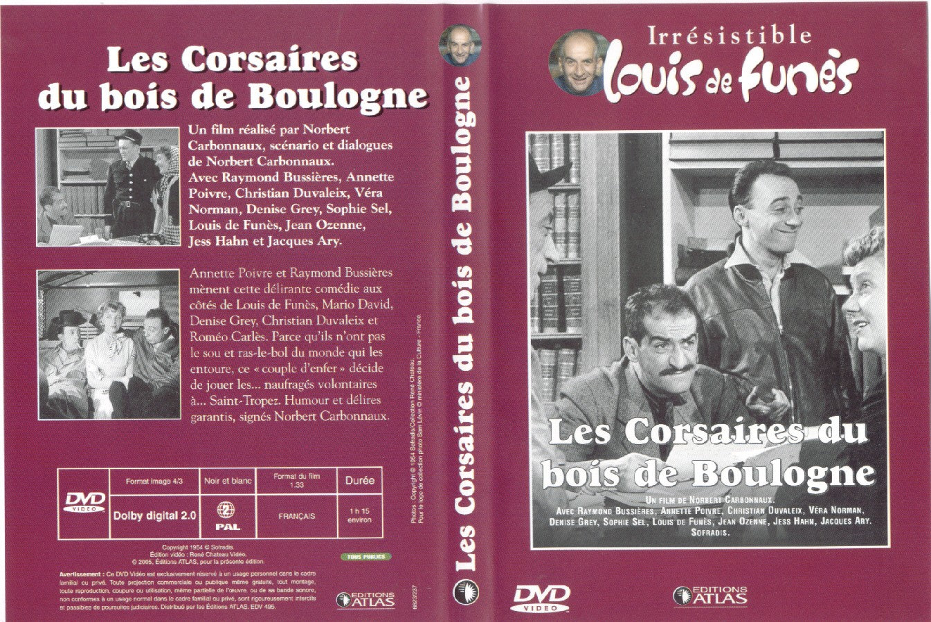 DVD Louis de Funès les corsaires du bois de Boulogne