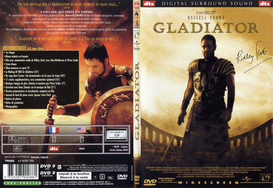 DVD : gladiator version française