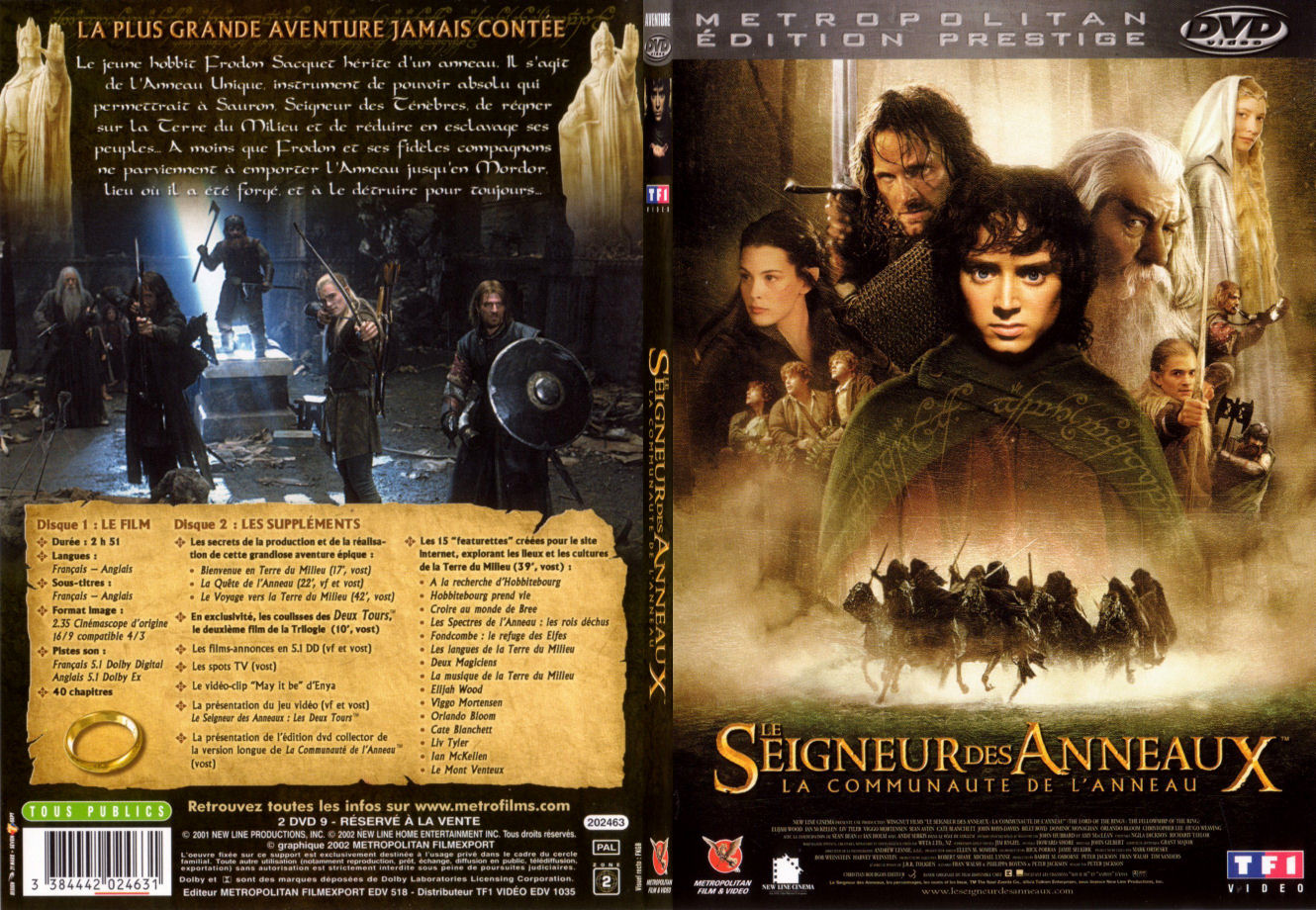 DVD le seigneur des anneaux la communauté de l'anneau