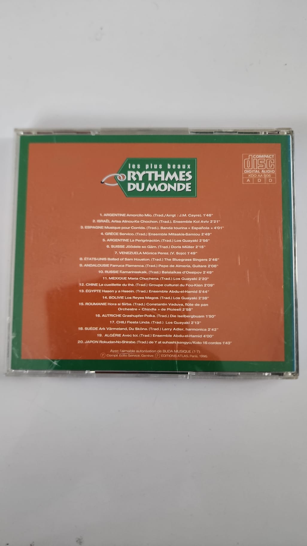 Les plus beaux rythmes du monde – Compilation – CD Éditions Atlas