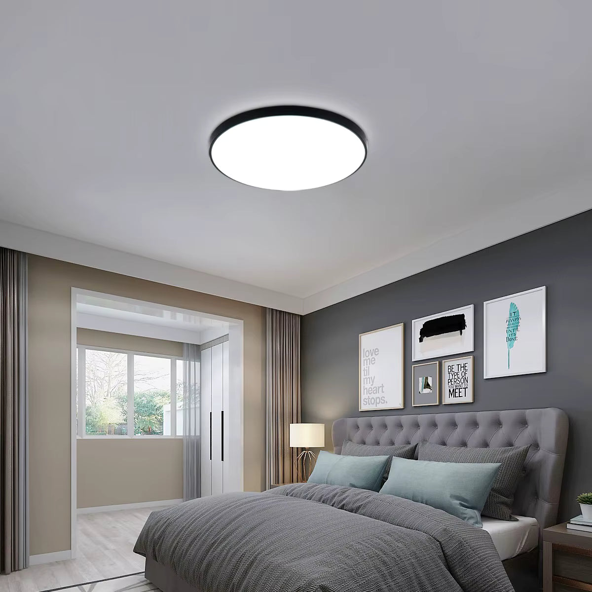 Plafonnier LED rond 24W étanche moderne