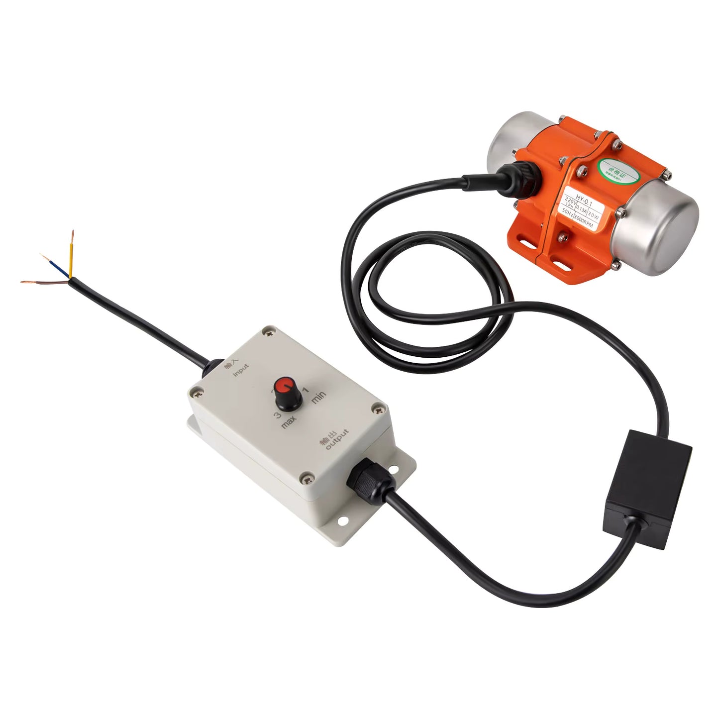 Moteur Vibrant Électrique 30W 3000 tr/min – Moteur de Vibration Monophasé avec Variateur