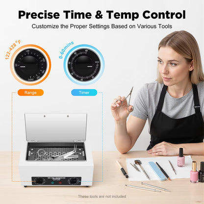 Stérilisateur chaleur sèche 2L 300W 50–220°C