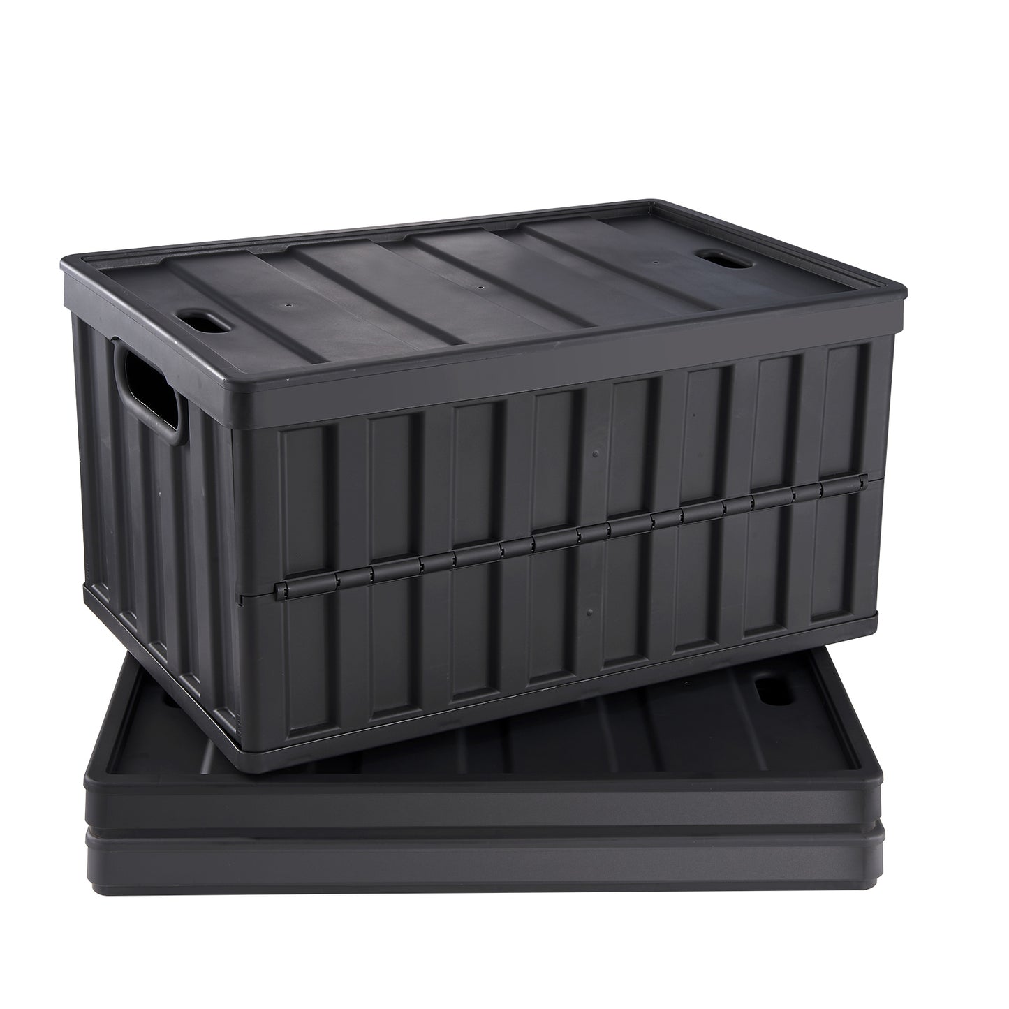 Lot de 3 Bacs de Rangement Pliables 45L/65L –– Organisation Garage & Maison