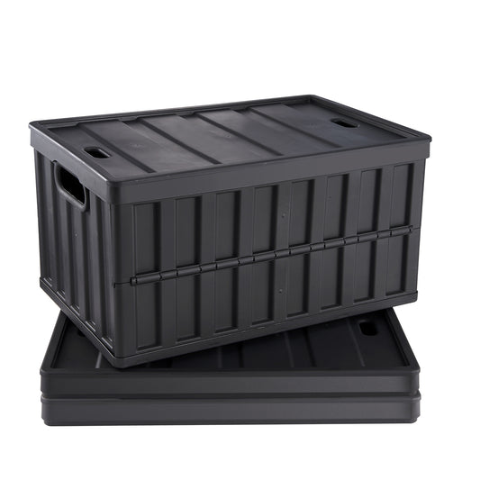 Lot de 3 Bacs de Rangement Pliables 45L/65L –– Organisation Garage & Maison