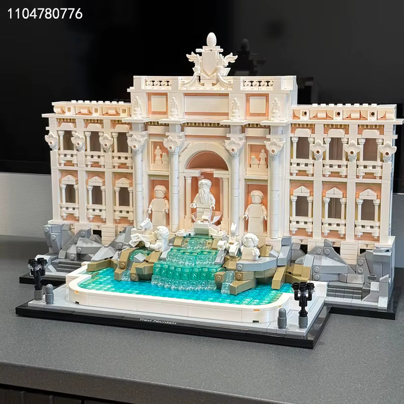 Maquette Fontaine Italienne en Blocs de Construction 1880 Pièces – Modèle Architecture Décoratif à Assembler pour Adultes et Adolescents – Collection Monument Historique