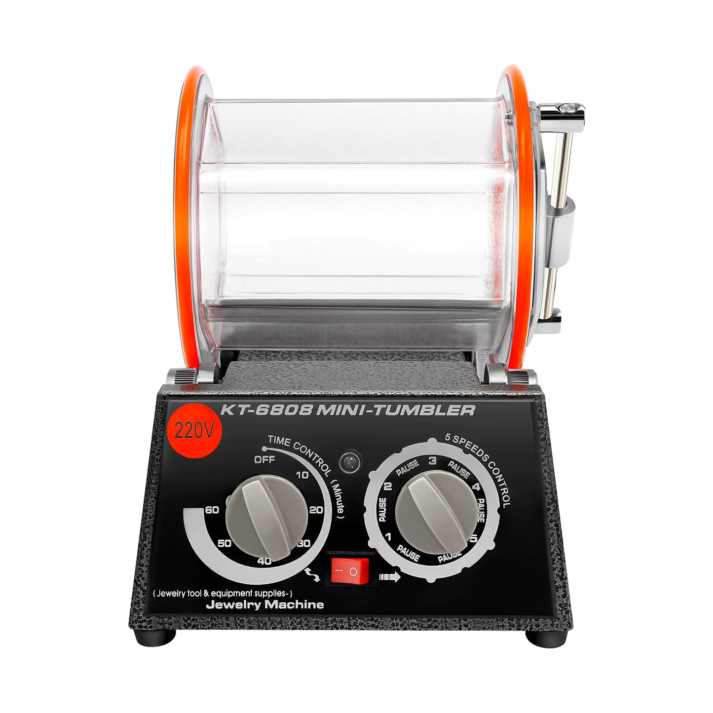 Polisseuse électrique 5 vitesses 60W – Machine à polir rotative pour bijoux, pierres, métaux – Polissage automatique avec tambour 3KG