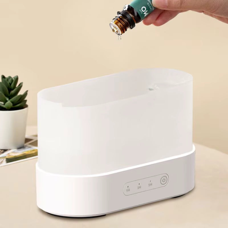 Diffuseur d’Huiles Essentielles Effet Flamme LED – Humidificateur d’Air Ultrasonique Aromathérapie – Veilleuse Relaxante USB pour Chambre Bureau Maison