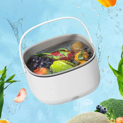 Fruit and Vegetable Cleaning Machine – Electric Washer with Washing Basket