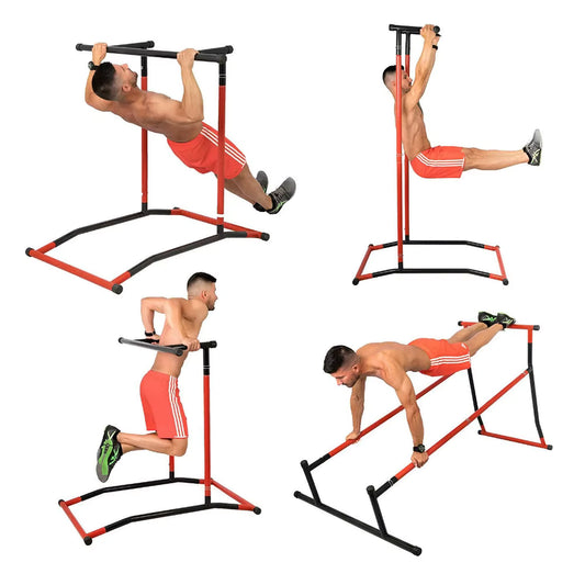 Station de Musculation Multifonction – Barre de Traction & Barres Parallèles Dips – Tour de Fitness en Acier pour Entraînement à Domicile