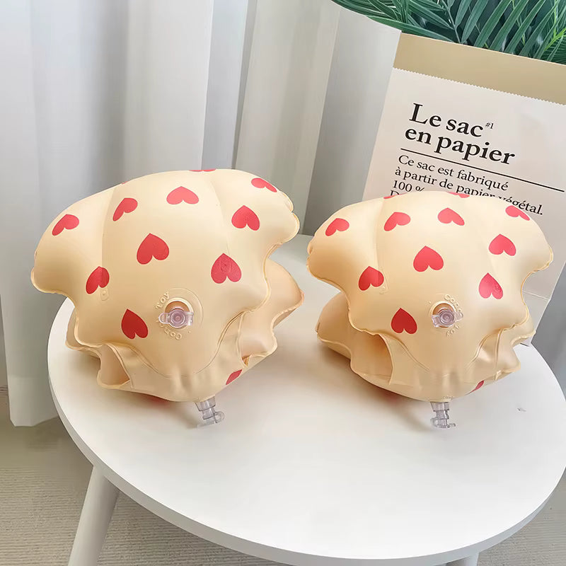 Brassards Gonflables Enfant Cœur Rose Lot de 2 Flotteurs Piscine Natation Plage Été Sécurité Aquatique