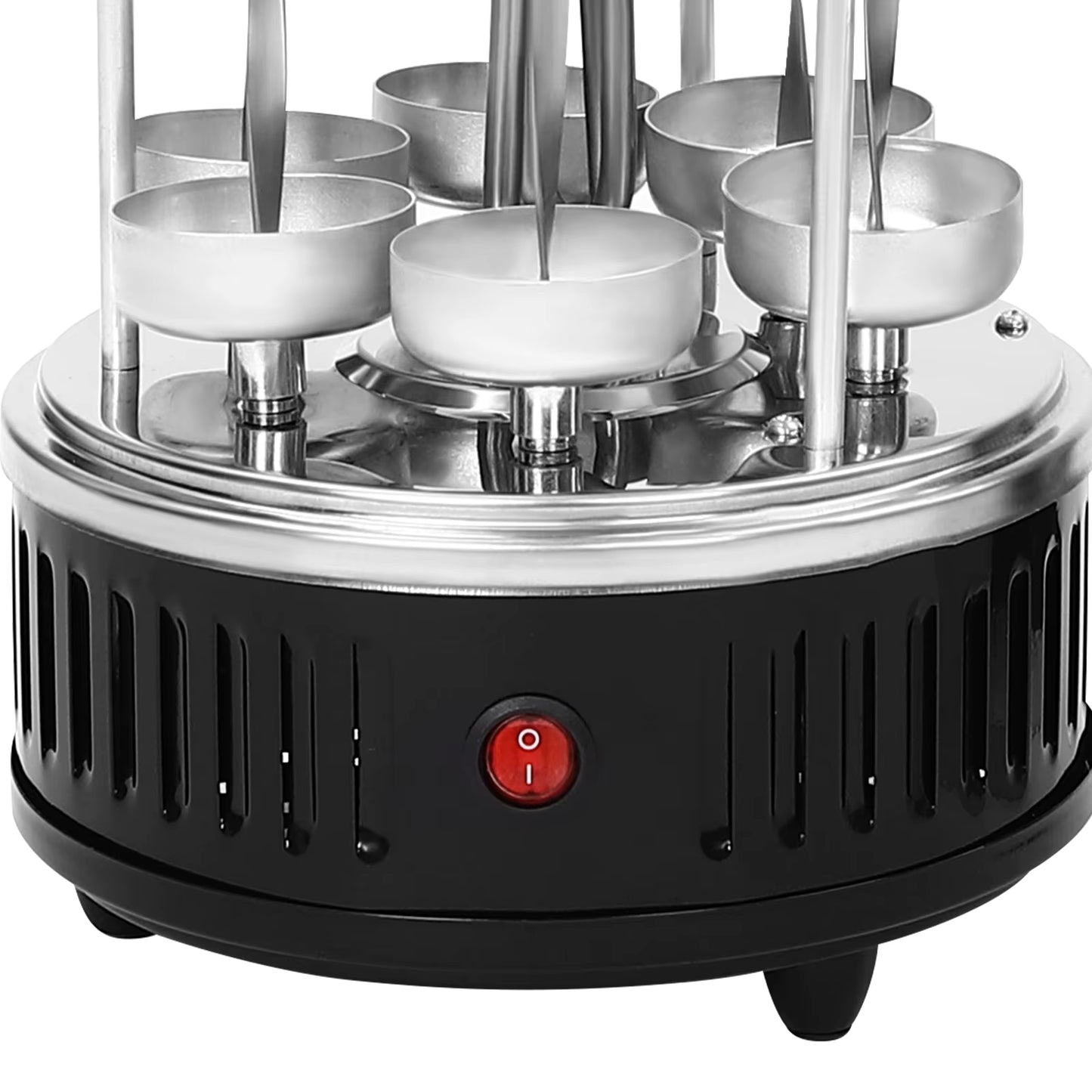 Grill électrique vertical 1000W – Rôtissoire verticale sans fumée – Machine à brochettes rotative 5 broches – Cuisson kebab viande légumes