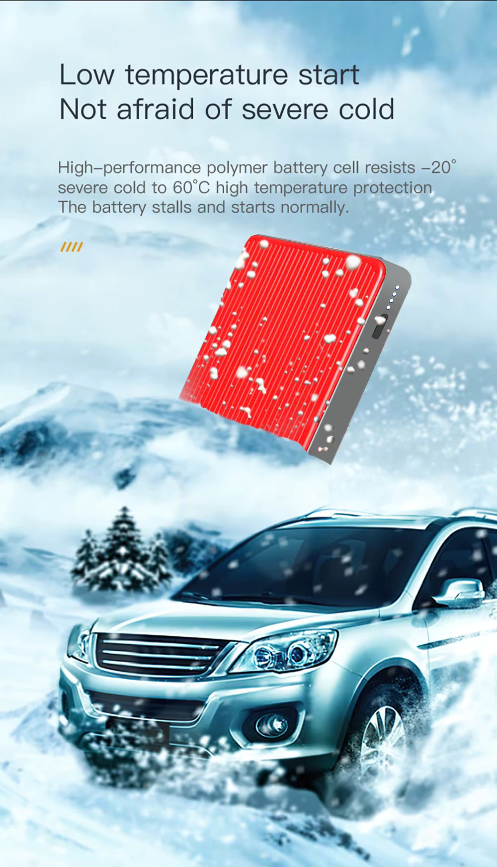 Booster Batterie Voiture 2000A 12V – Démarreur Portable Rechargeable USB – Batterie Externe d’Urgence avec Éclairage LED pour Auto Moto SUV