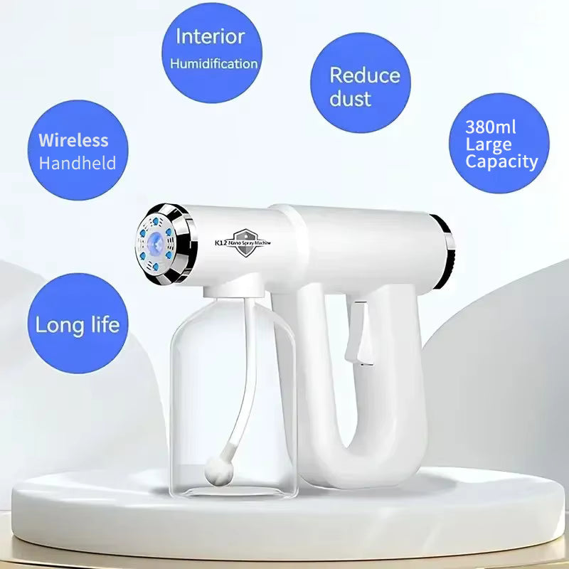 Pistolet à Vapeur Nano 300 ml Sans Fil – Pulvérisateur Électrique USB pour Coiffure et Salon