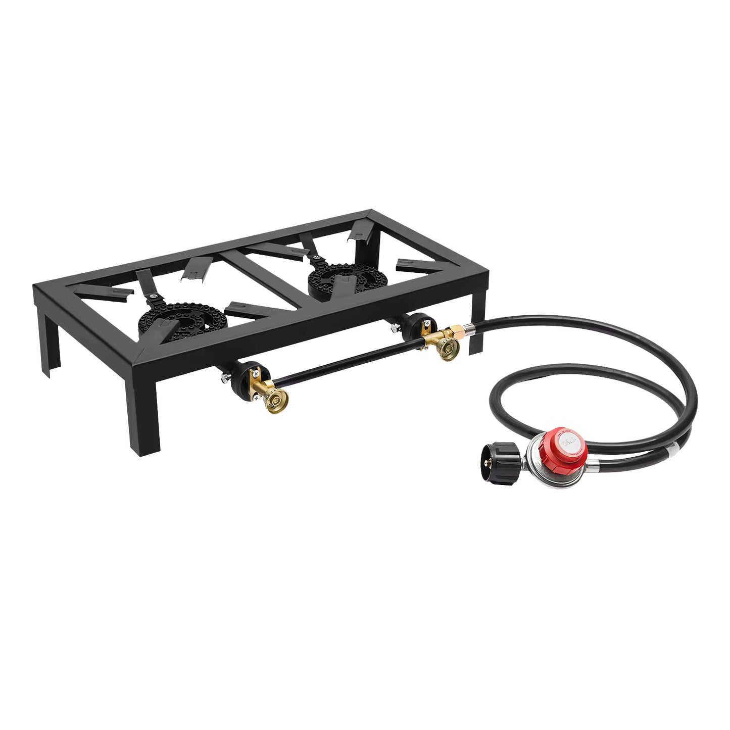 Réchaud à Gaz Portable Double Brûleur 8000W – Cuisinière Extérieure Propane Camping