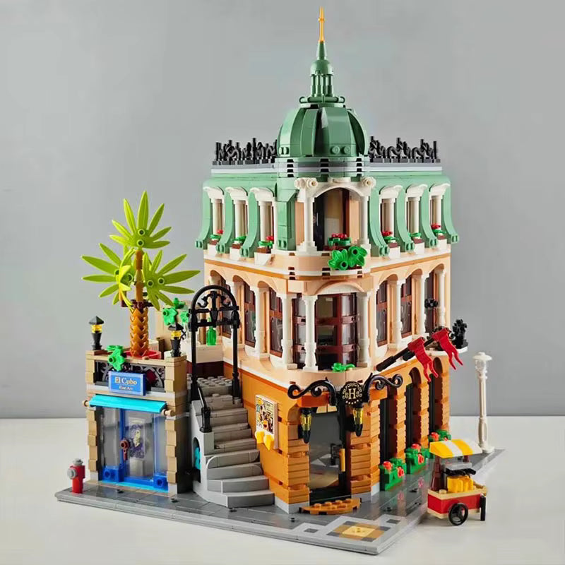 Hôtel Urbain en Blocs de Construction 3066 Pièces – Maquette Architecture Vintage à Assembler – Bâtiment de Ville Miniature de Collection pour Adultes et Adolescents – Jeu de Construction Créatif