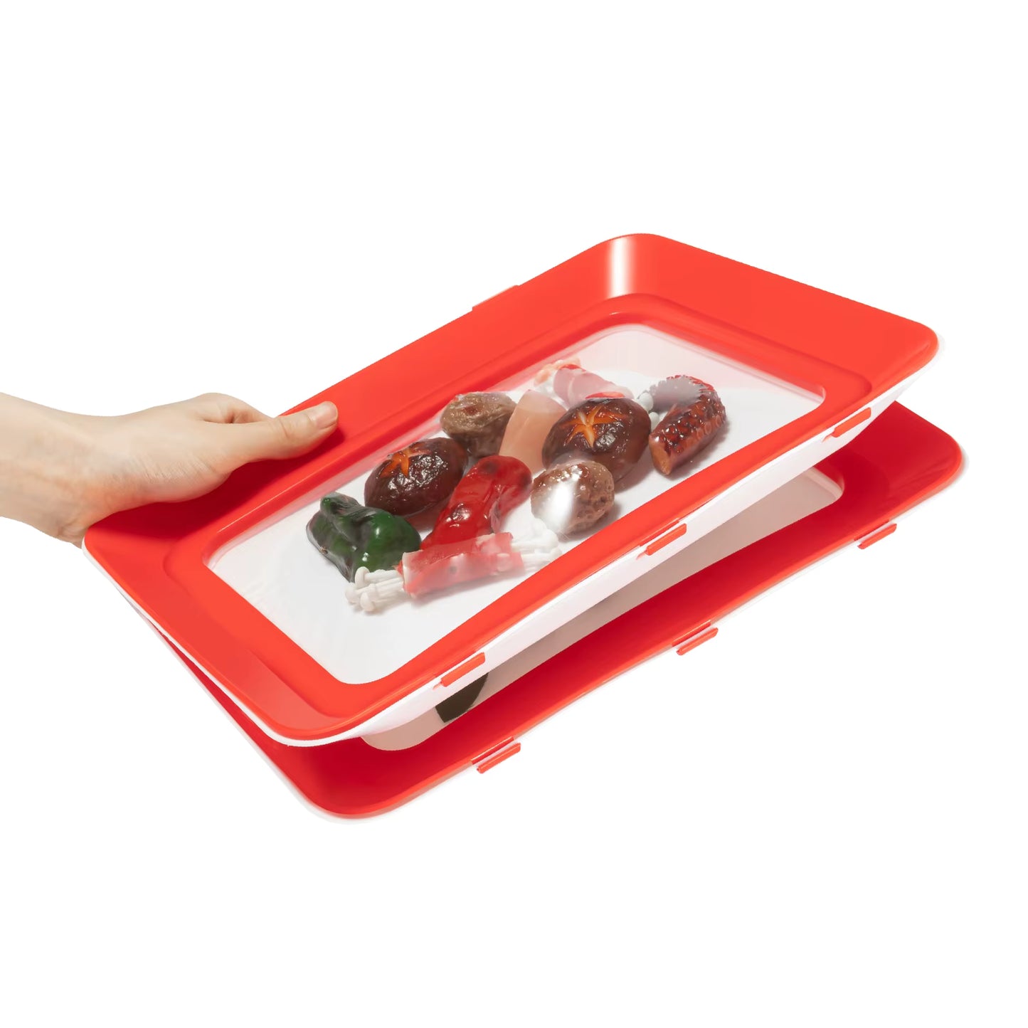 Lot 8 bols alimentaires empilables sous vide