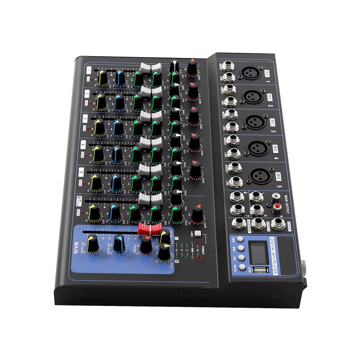 Console de mixage audio 7 canaux DJ