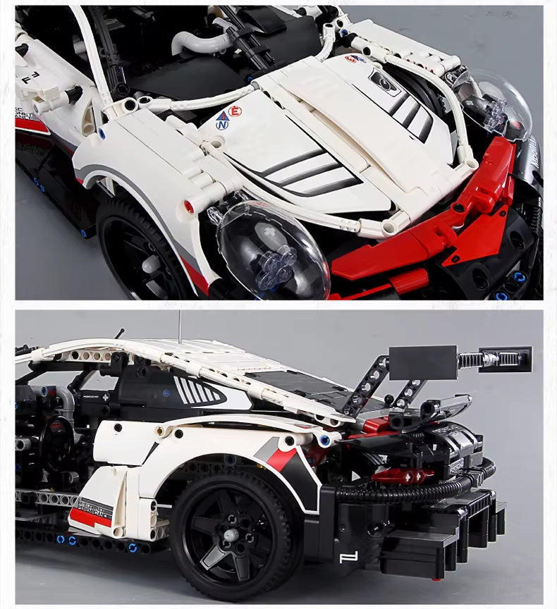 Voiture de Course en Blocs de Construction 1580 Pièces – Modèle Technique à Assembler – Véhicule Sport de Collection – Jeu Créatif Adulte Enfant