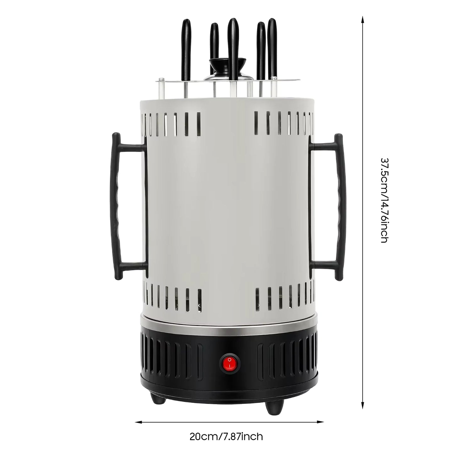 Machine à Kebab Électrique Rotative 1000 W – Rôtissoire Verticale Inox | Brochettes & Grillades à Domicile