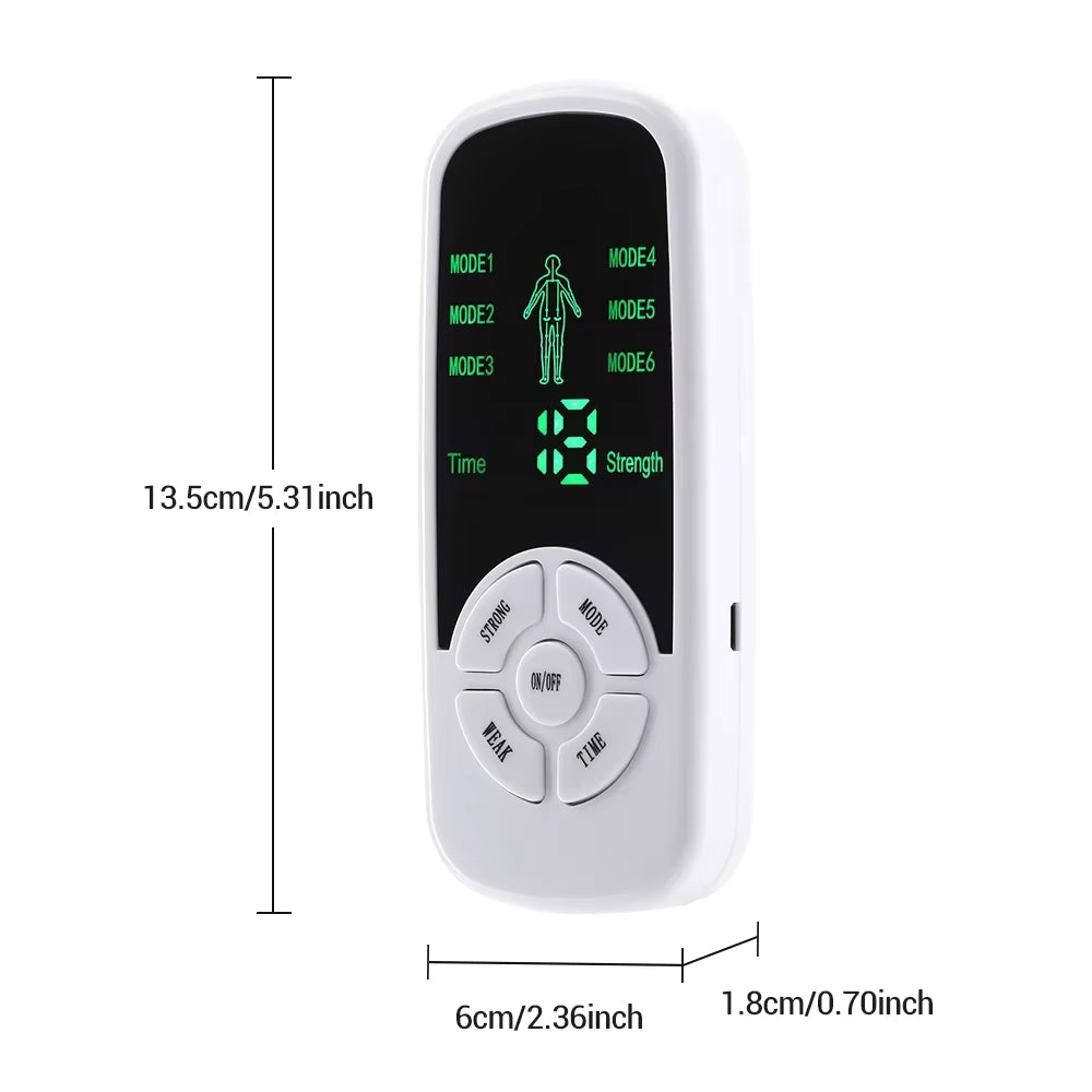 Masseur électrique TENS à 6 modes avec patchs pour relaxation musculaire