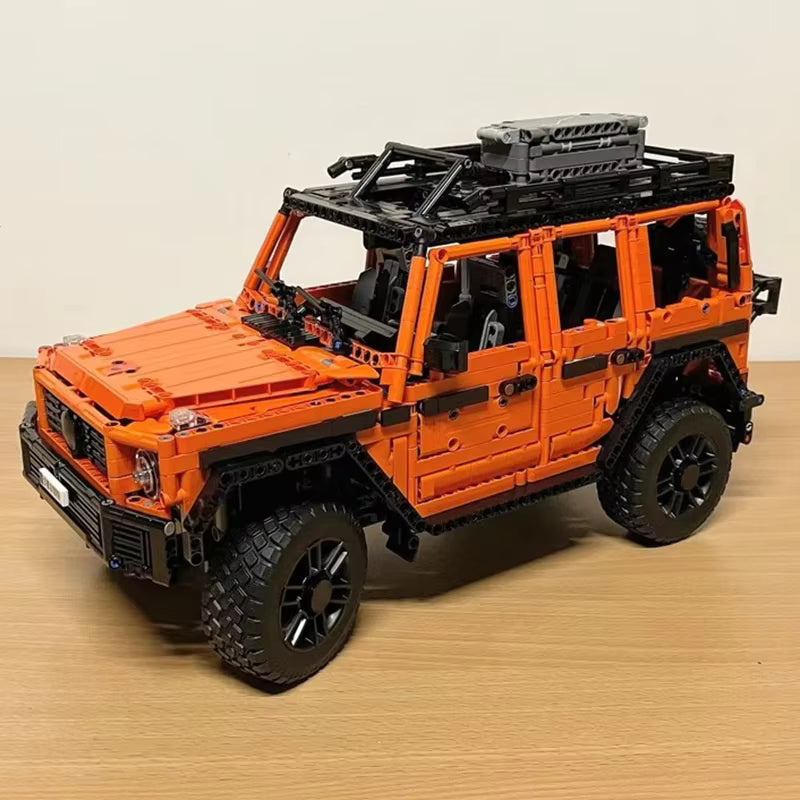 4x4 Tout-Terrain en Blocs de Construction 2891 Pièces – Véhicule Off-Road Orange à Assembler – Maquette SUV de Collection pour Adultes et Adolescents – Jeu de Construction Créatif