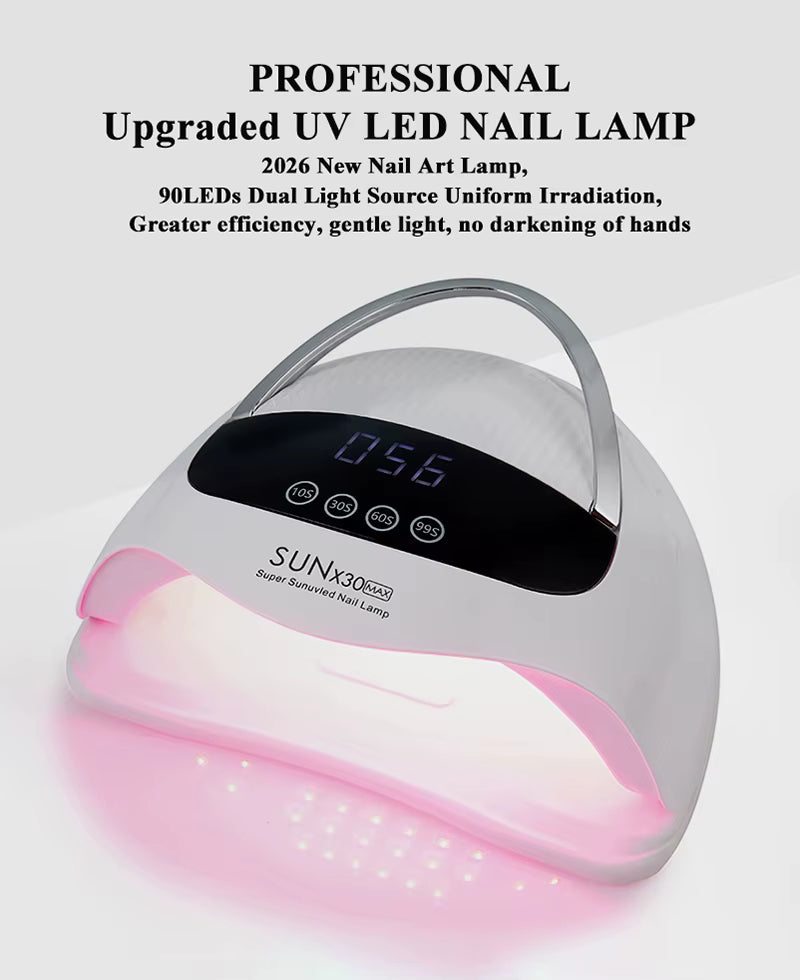 Lampe UV LED SUN X29MAX 90 LEDs pour Ongles – Sèche Vernis Gel Professionnel avec Écran LCD – Lampe Manucure Nail Art EU Plug