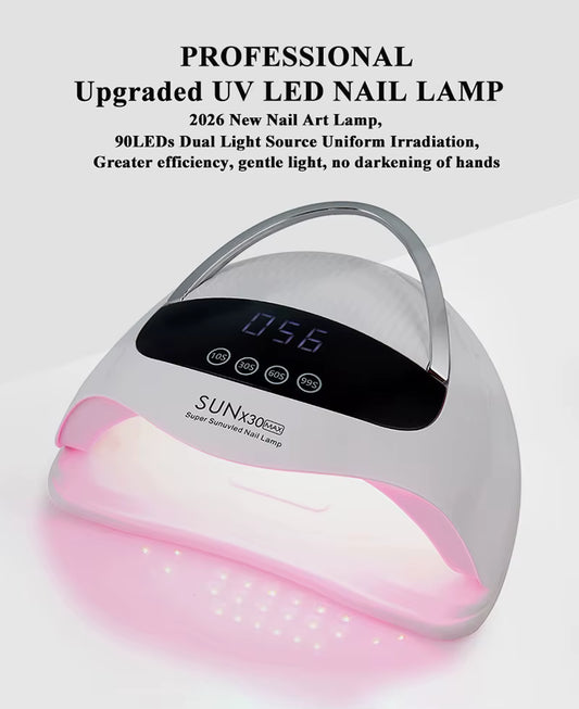 Lampe UV LED SUN X29MAX 90 LEDs pour Ongles – Sèche Vernis Gel Professionnel avec Écran LCD – Lampe Manucure Nail Art EU Plug