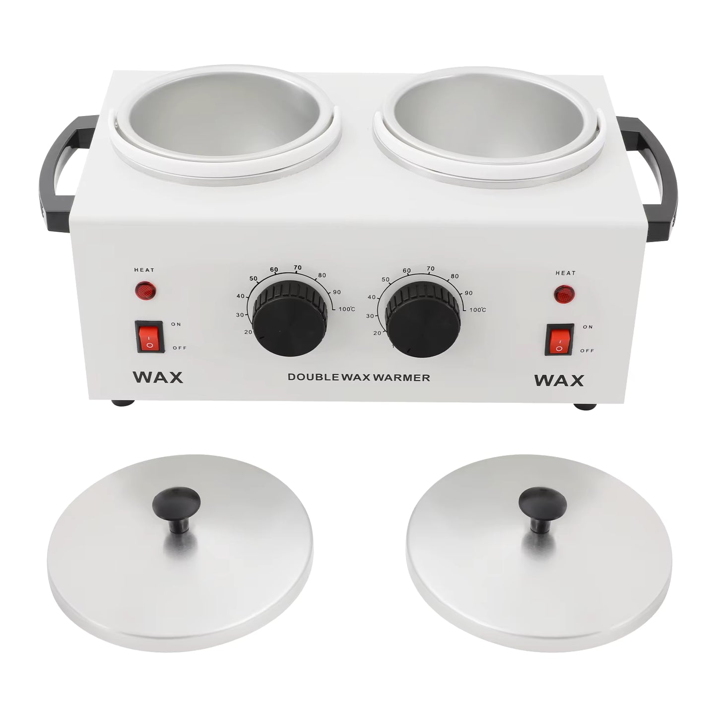 Chauffe-Cire Électrique Double Pot 400 ml – Appareil de Fonte de Cire Réglable 0-100°C