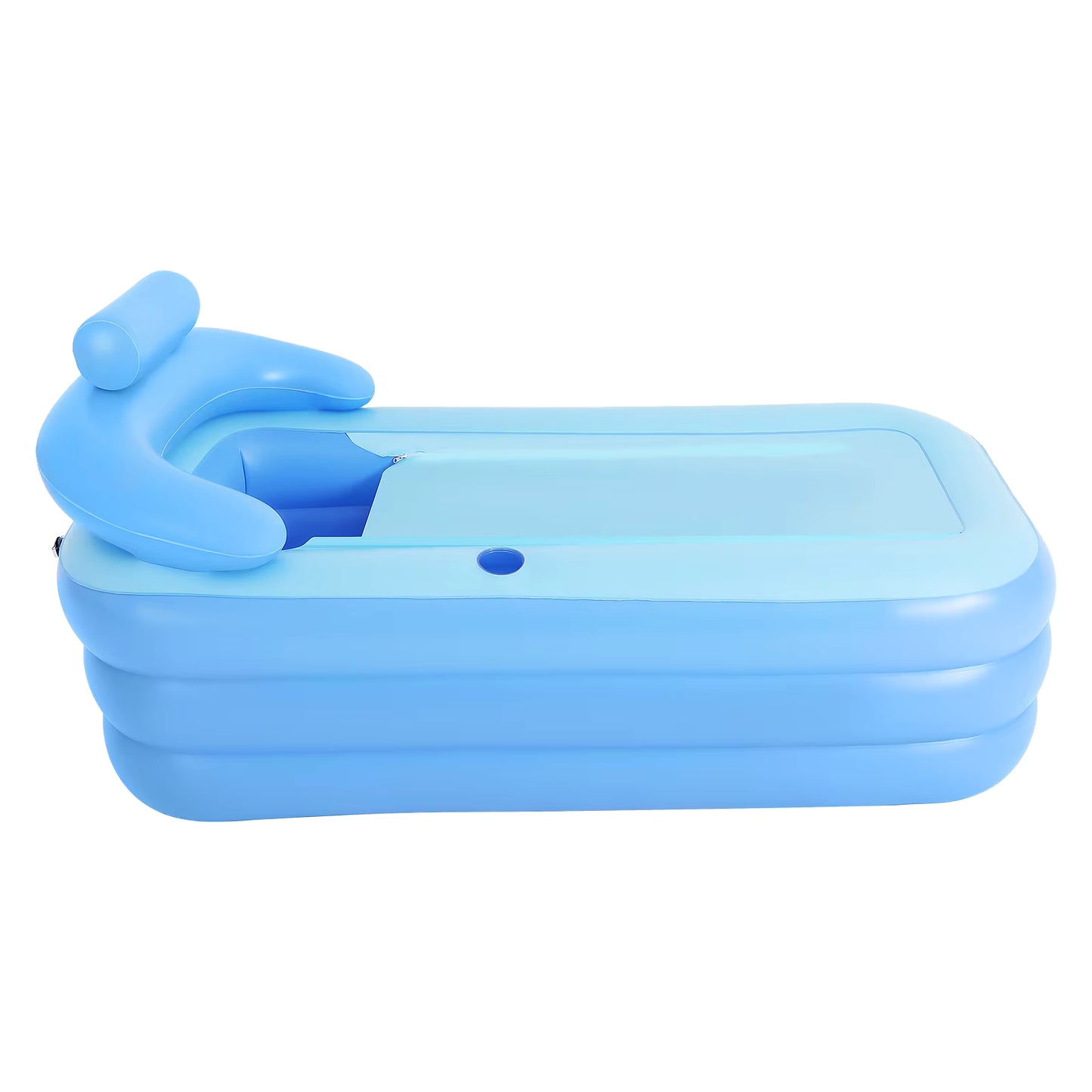 Baignoire Gonflable Pliable 160x84x64cm – Piscine Portable Enfant Adulte – Bassin Gonflable Intérieur Extérieur