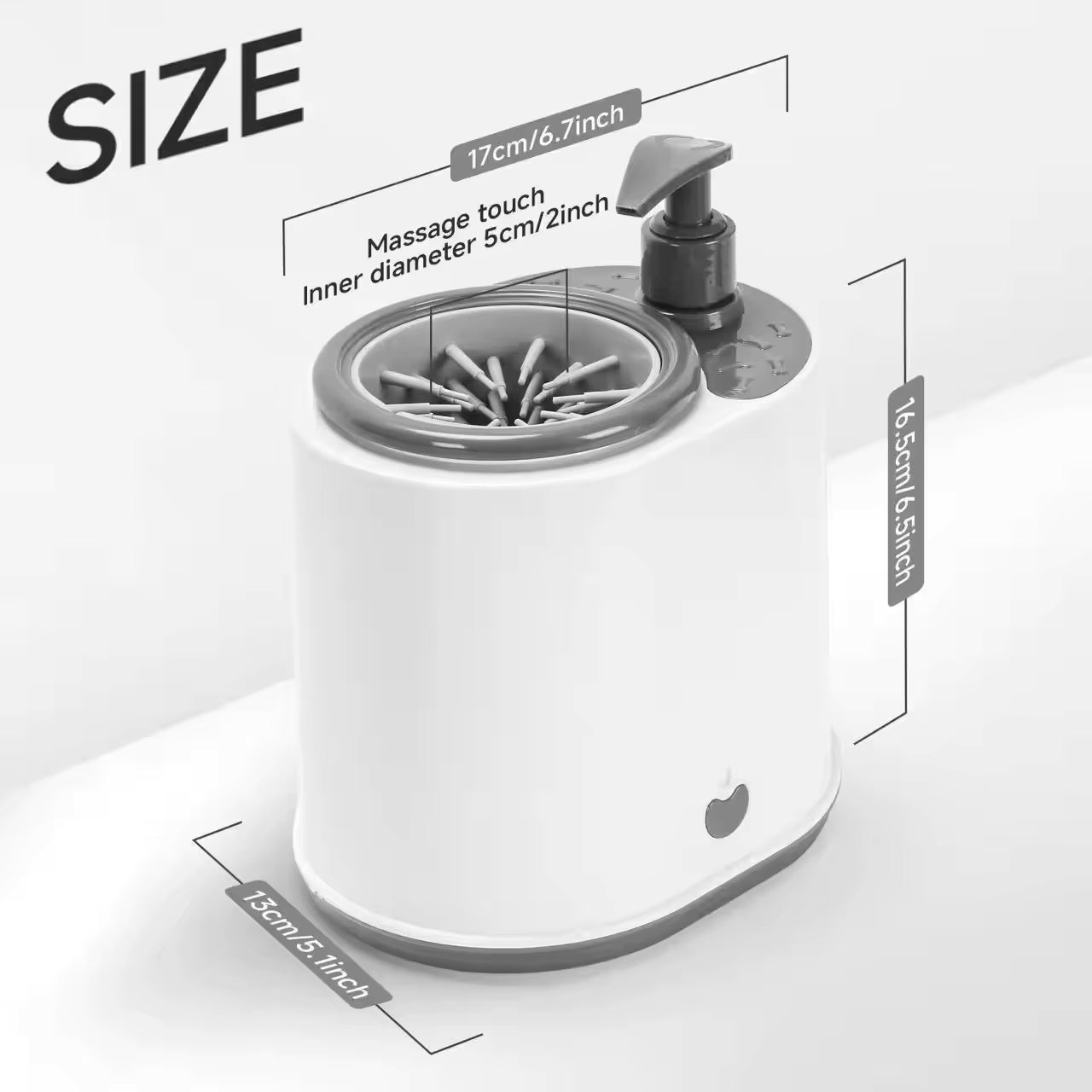 Nettoyeur Électrique de Pattes pour Chien et Chat – Machine de Lavage Automatique des Pattes d’Animaux – Système de Nettoyage Sans Essuyage – Gris