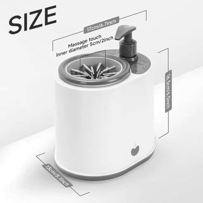 Nettoyeur Électrique de Pattes pour Chien et Chat – Machine de Lavage Automatique des Pattes d’Animaux – Système de Nettoyage Sans Essuyage – Gris