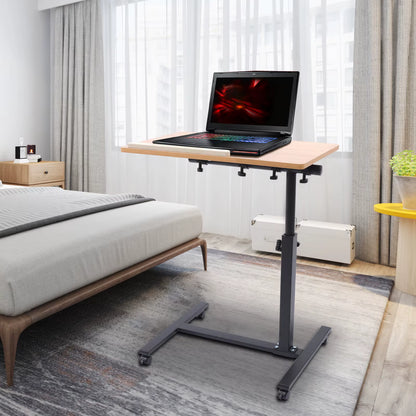Bureau Ordinateur Portable Roulant 360° – Hauteur Réglable 58-90 cm