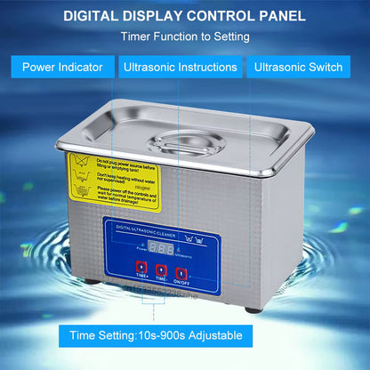 40kHz Ultrasonic Cleaner – Professional Cleaning Tank for Jewelry, Glasses, Watches, Dentures, High-Frequency Cleaning Device