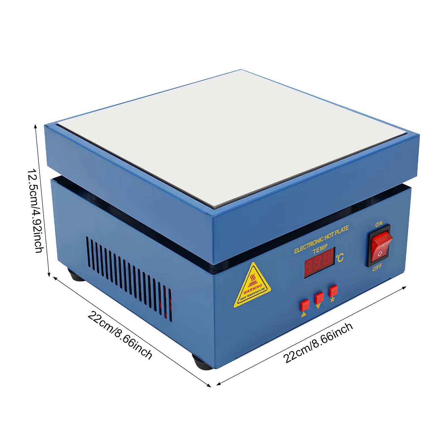 Plaque Chauffante de Soudage 800W 20x20 cm – Station de Préchauffage Électronique avec Écran LCD