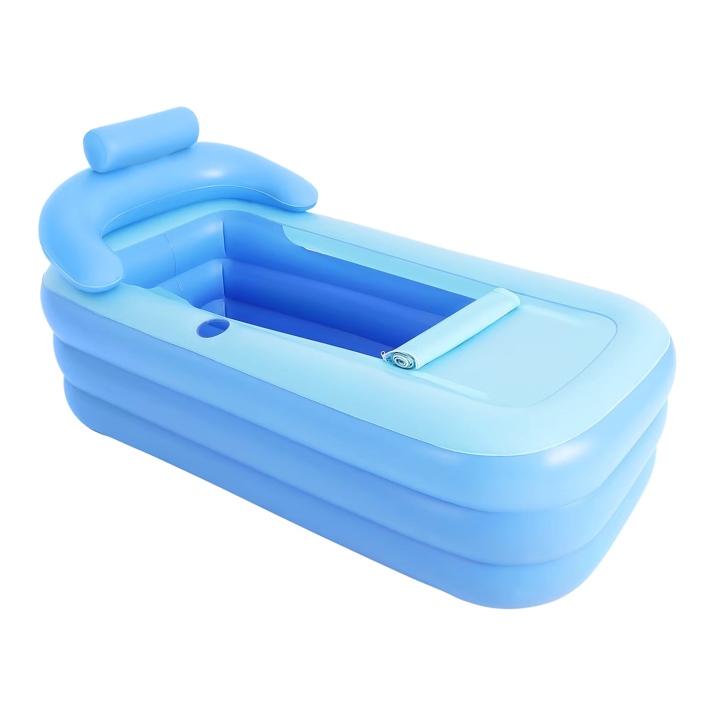 Baignoire Gonflable Adulte 160x84x64cm – Bain Portable avec Coussin et Isolation – SPA Maison Pliable – Utilisation Intérieure Extérieure
