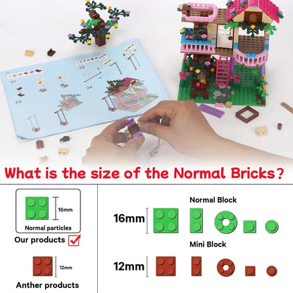 Treehouse Building Block Set 685 Pieces – Nature House with Slide – Creative Toy for Kids – Gift for Girls and Boys