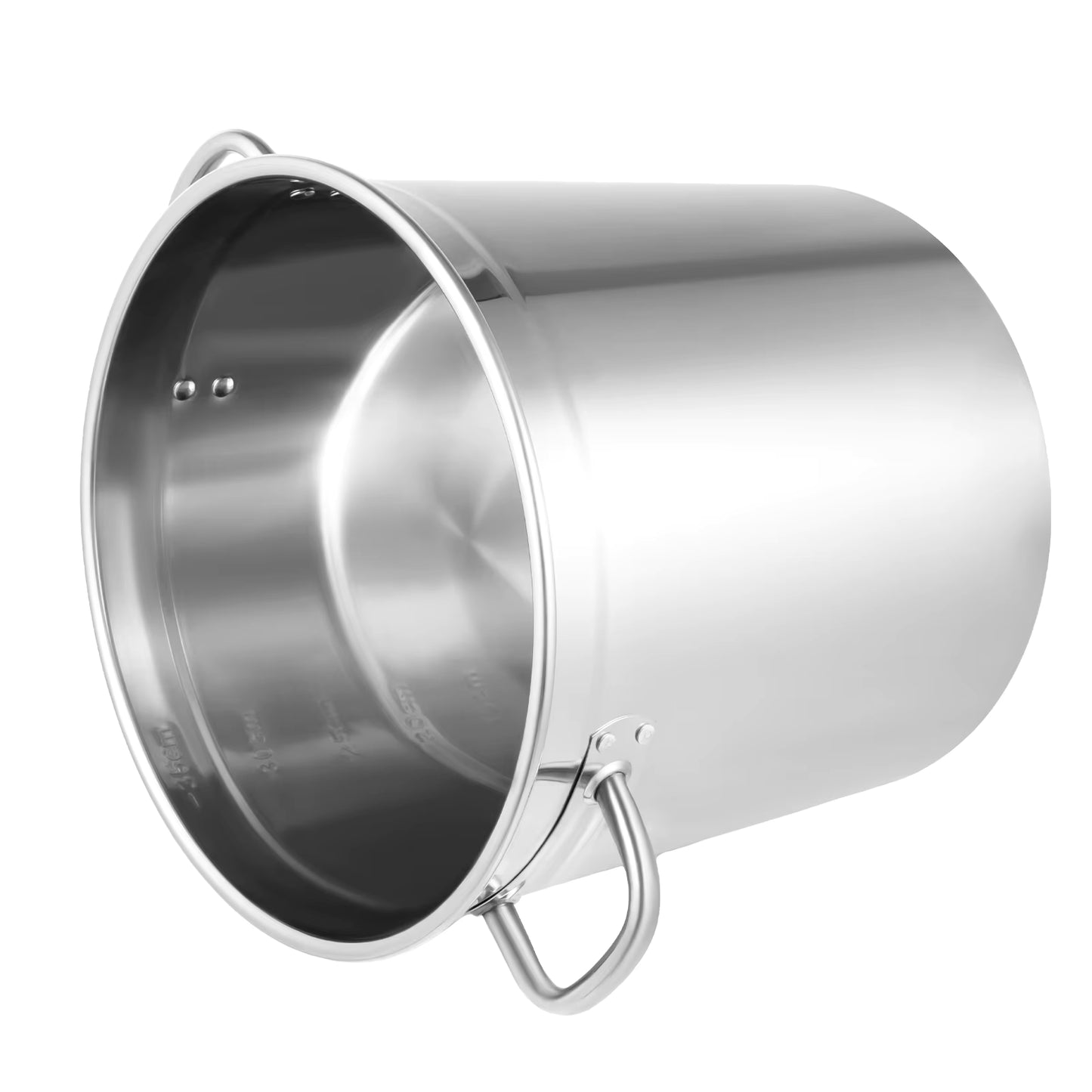 Marmite en acier inoxydable 35 litres avec couvercle – Grande capacité – Faitout cuisine professionnel – Préparation soupes et ragoûts