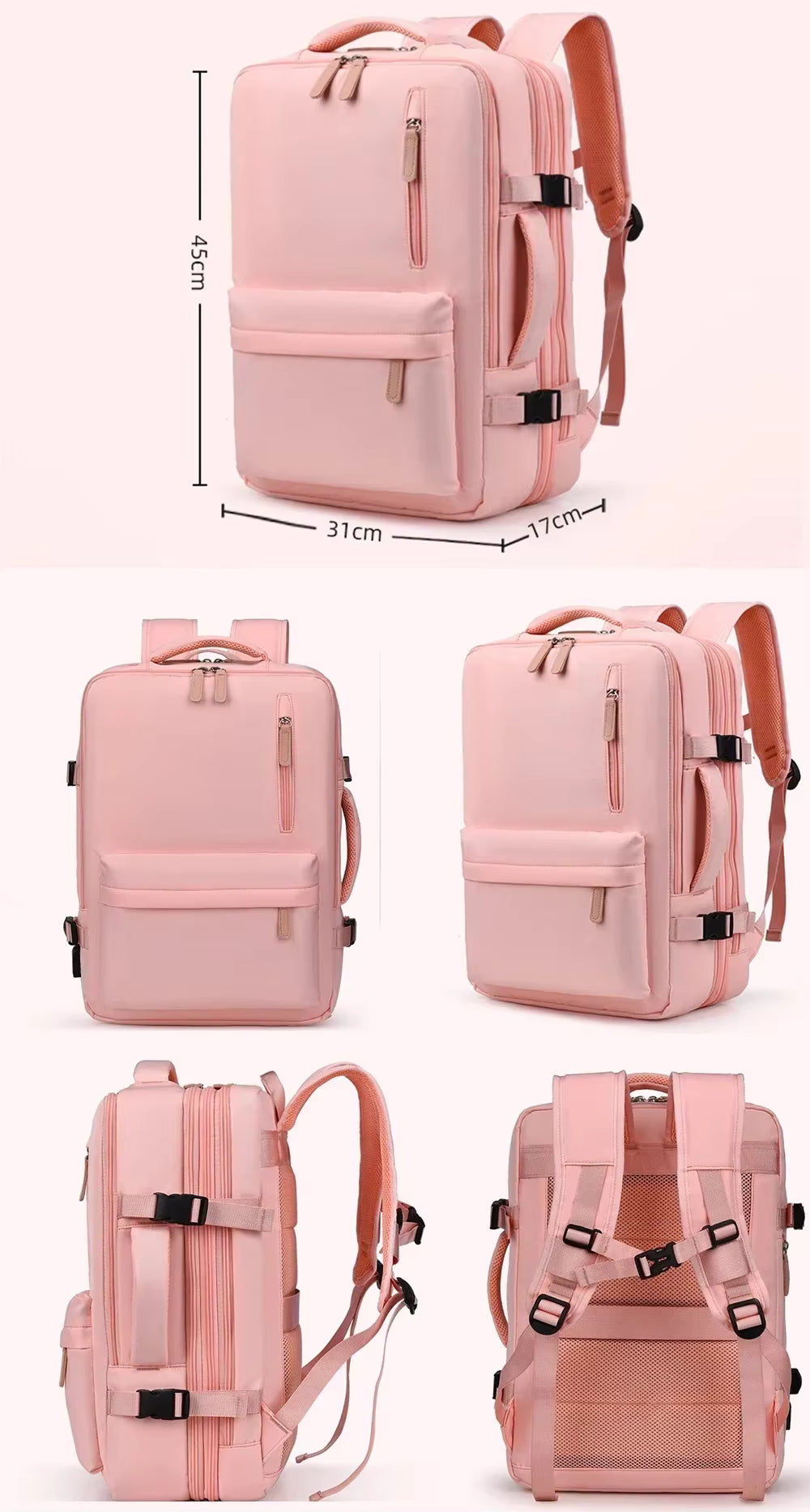 Sac à Dos Cabine Avion Grande Capacité – Sac de Voyage avec Compartiment Ordinateur Portable