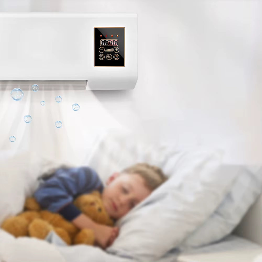 Chauffage Électrique Mural 1800W 2 en 1 – Radiateur avec Écran Tactile et Minuterie