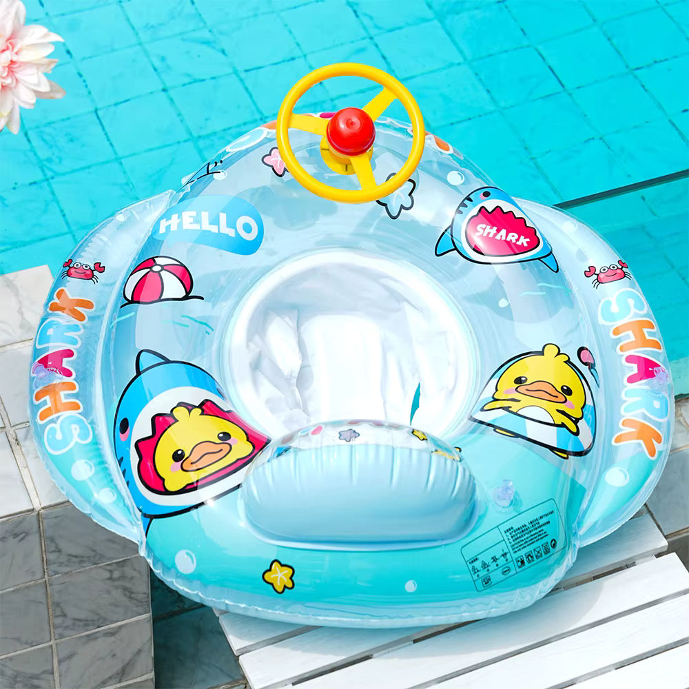 Bouée Bébé Gonflable avec Siège de Sécurité – Flotteur Piscine Enfant – Anneau de Natation pour Baignade et Jeux Aquatiques d'Été