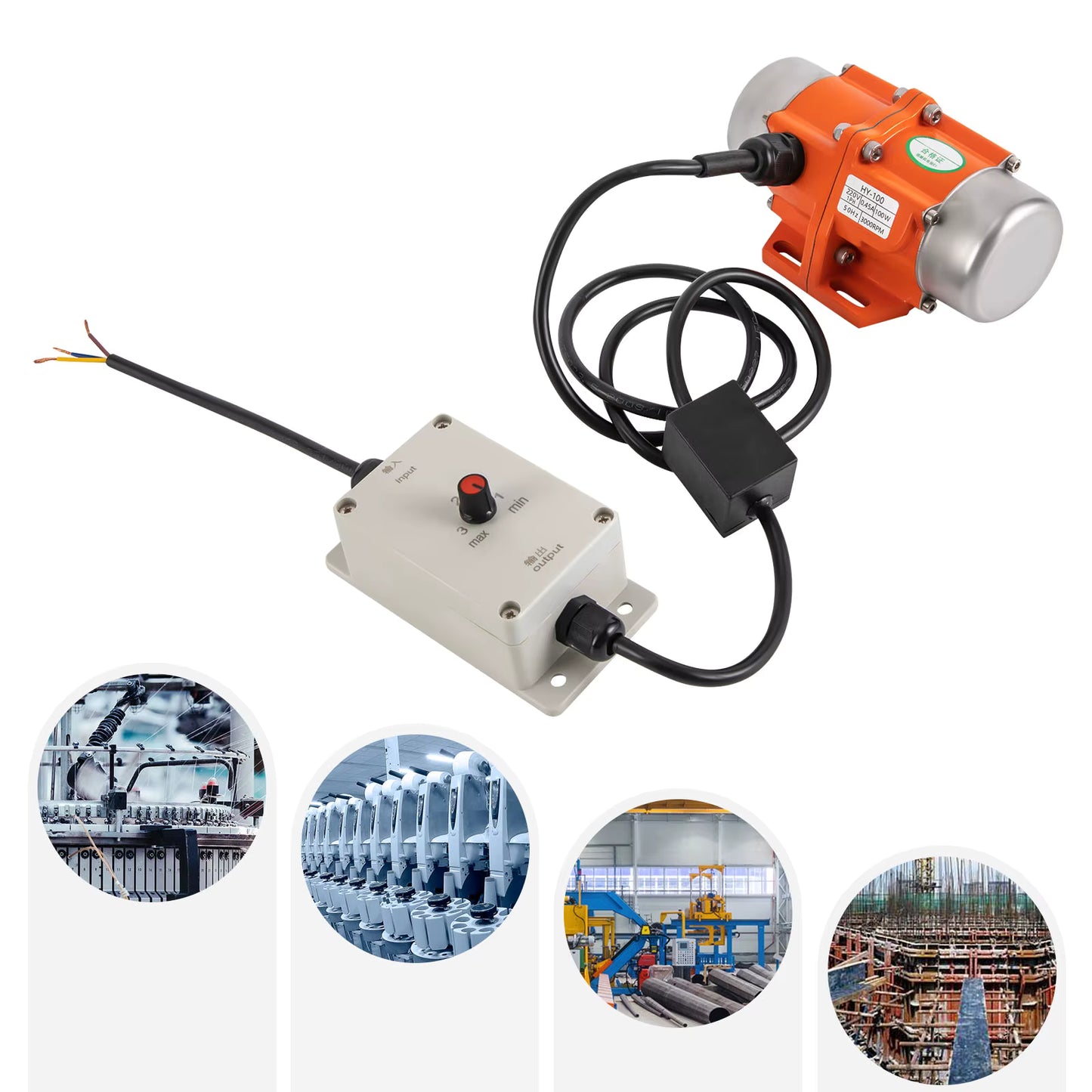 Moteur vibrateur électrique 100W 3000 tr/min
