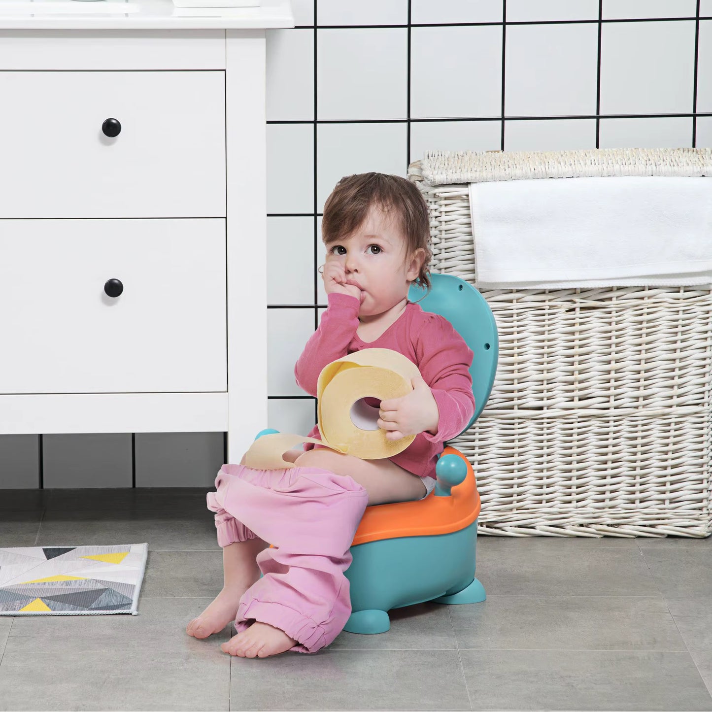 Pot d'Apprentissage Bébé avec Dossier – Antidérapant, Ergonomique – Garçon & Fille 6-36 Mois