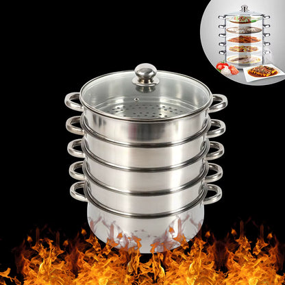 5-tier stainless steel steamer 26-30 cm