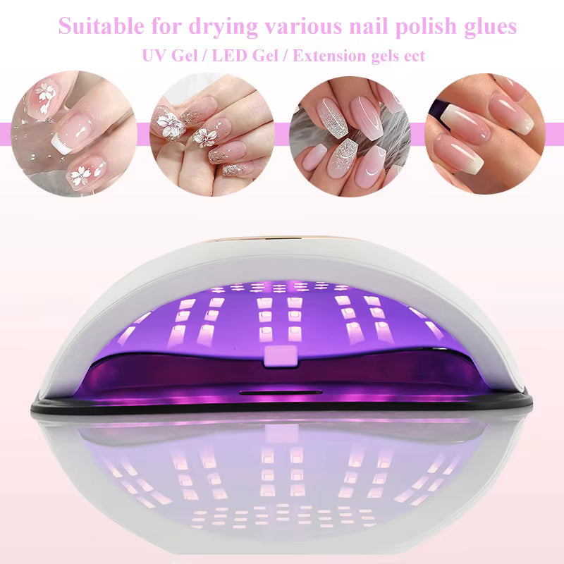 Lampe UV LED 69 LEDs pour Ongles – Sèche Vernis Gel Professionnel avec Capteur Infrarouge et Écran LCD – Lampe Nail Art EU