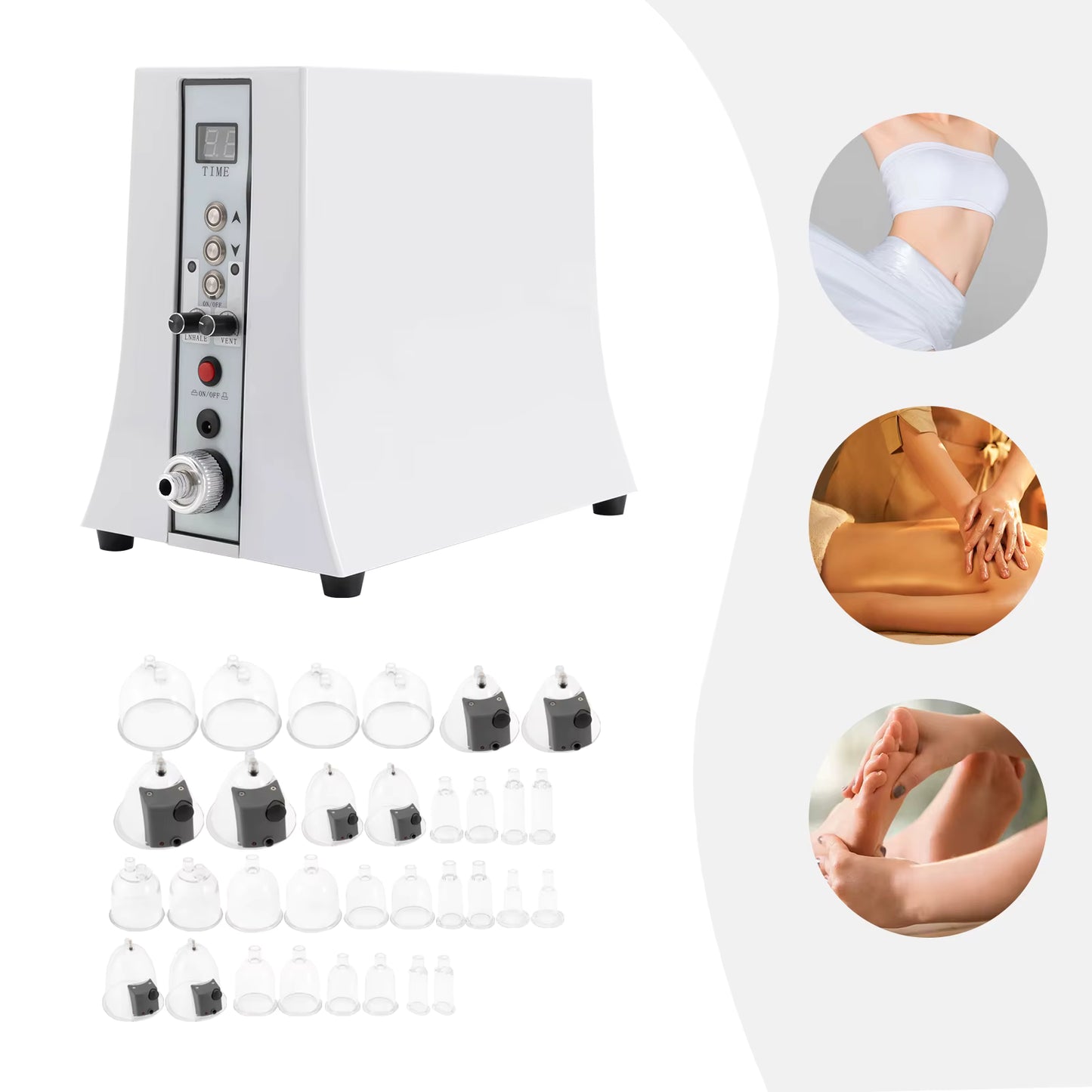 Machine de massage sous vide avec 32 tasses – Appareil esthétique de massage corporel