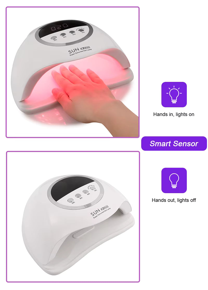 Lampe UV LED SUN X20MAX 72 LEDs pour Ongles – Sèche Vernis Gel Professionnel avec Écran LCD et Minuterie